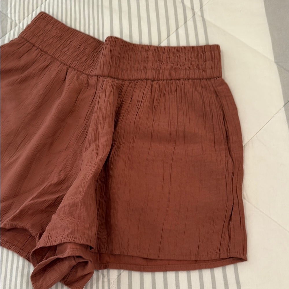 Zara High Waist Brown Shorts